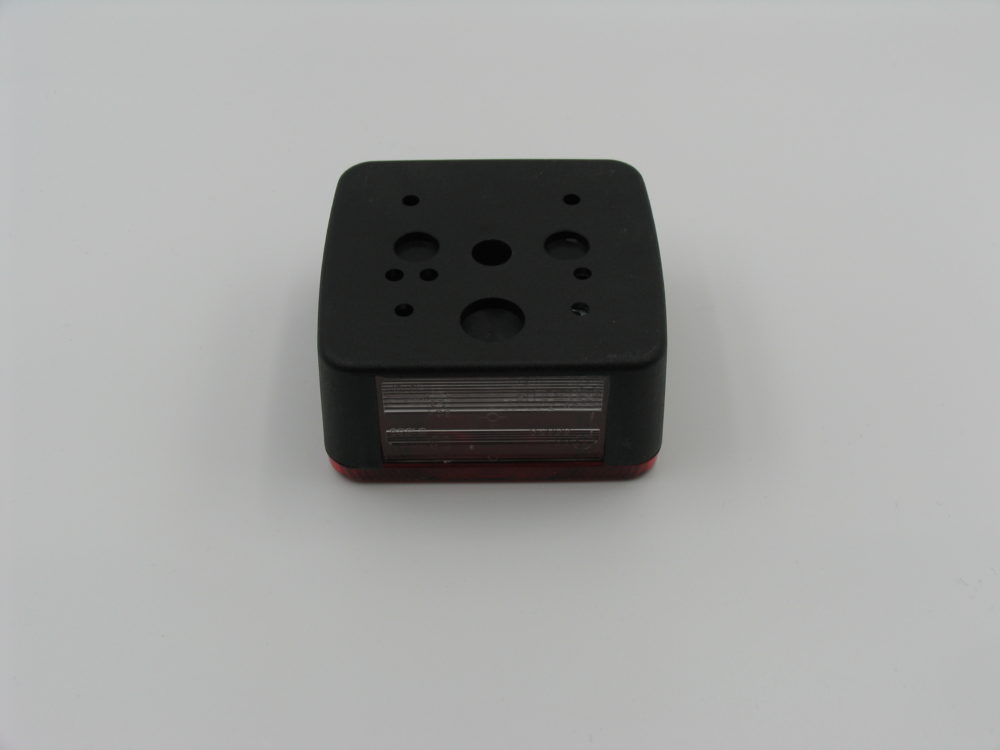 Radex 3002 Square Rear Combination Tail Light - 12V Trailer Board Lamp With Bulbs, Universal Fit