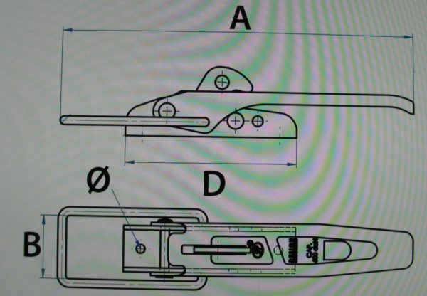 PADLOCKABLE OVERCENTRE CATCH & LATCH - Image 3