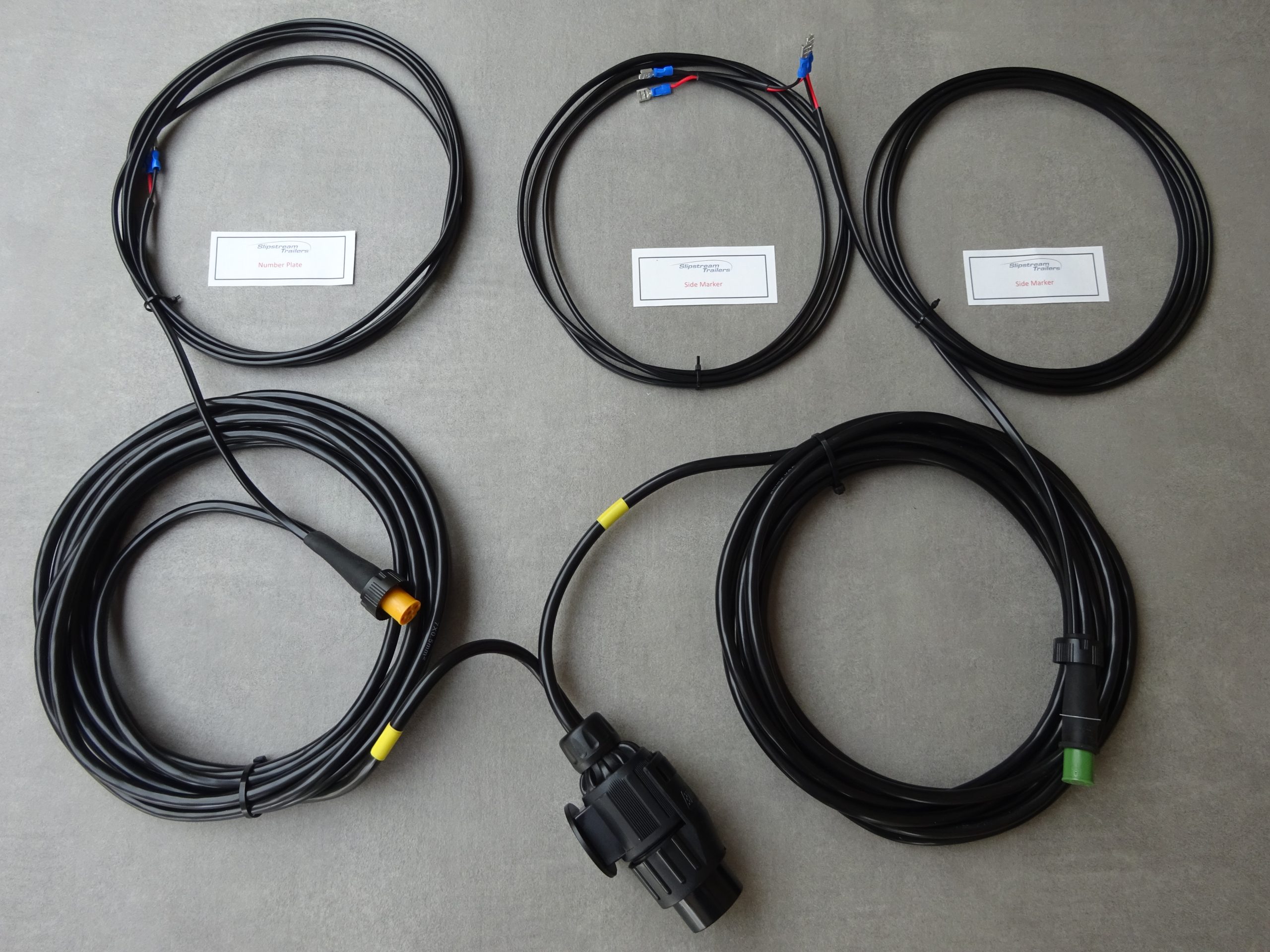 5PIN 4M ASPOCK COMPATIBLE LIGHTING HARNESS WITH NUMBER PLATE & SIDE MARKER WIRING